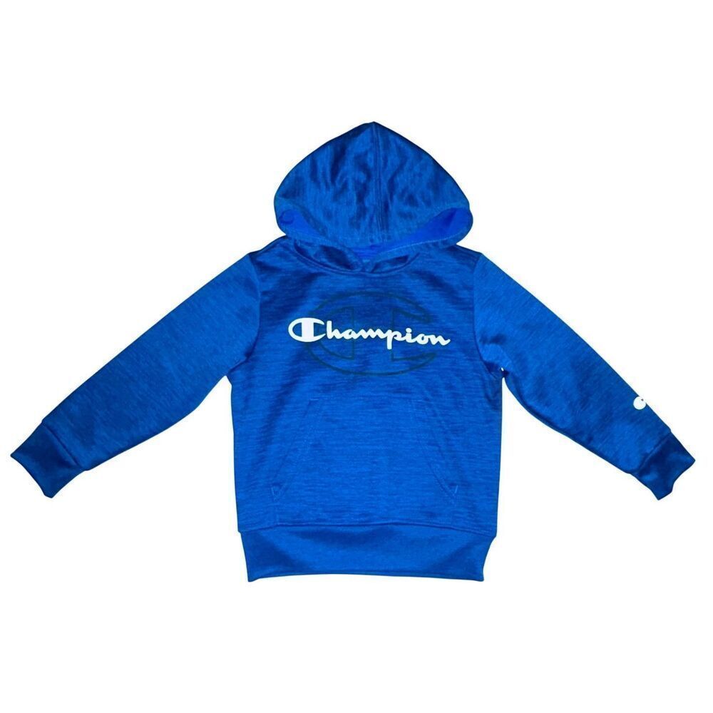 Boys‎ Champion Blue Pullover Hoodie Logo Sweatshirt Size 4/5